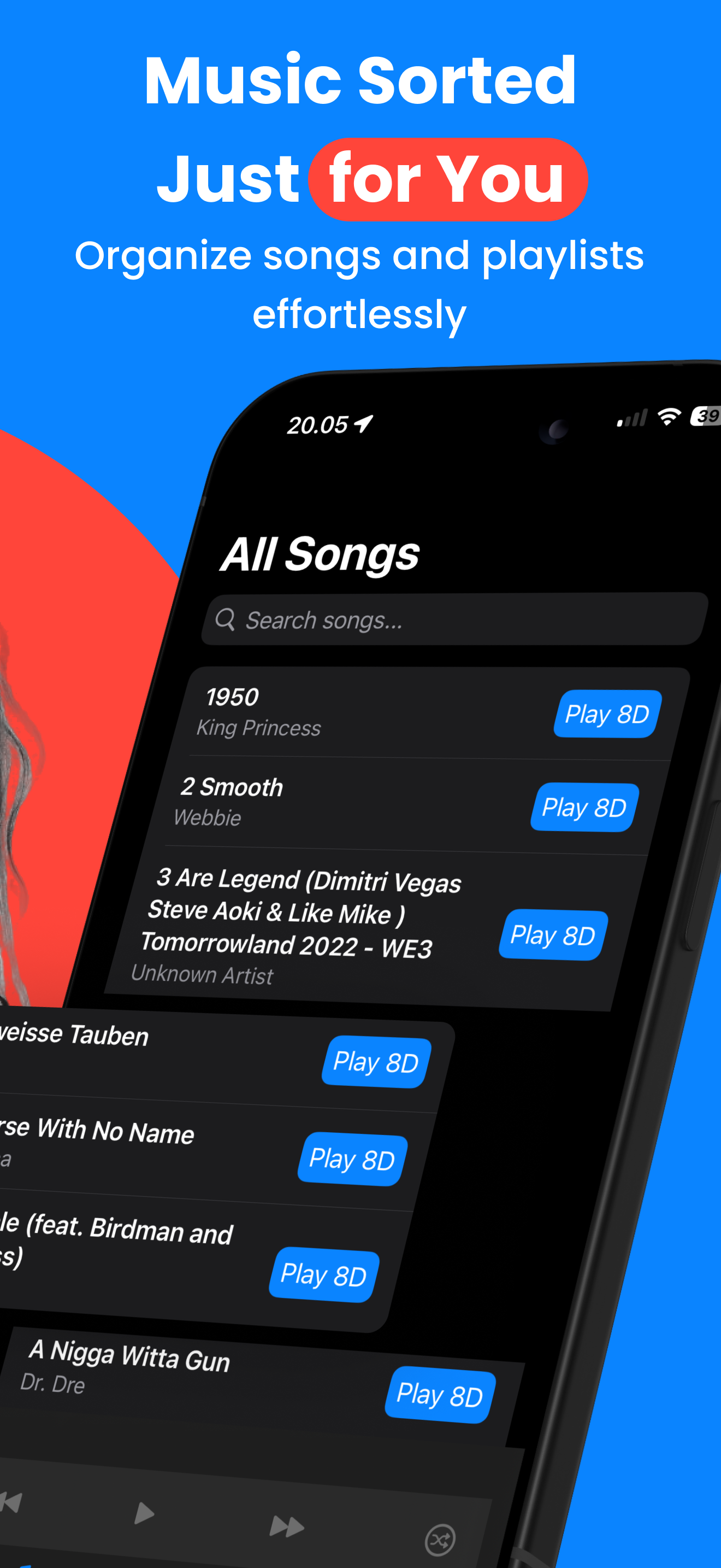 8D Audio Player — Settings
